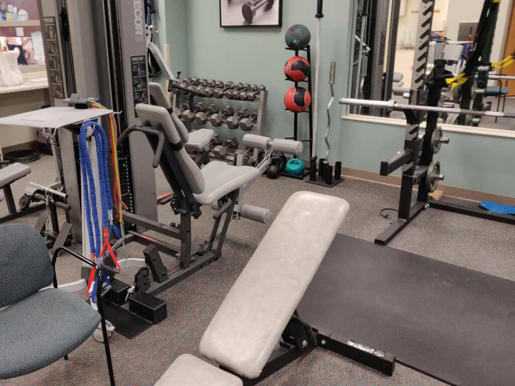 A gym for physical therapy in Pipestone