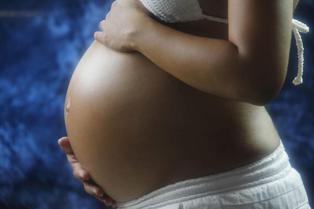 A pregnant woman